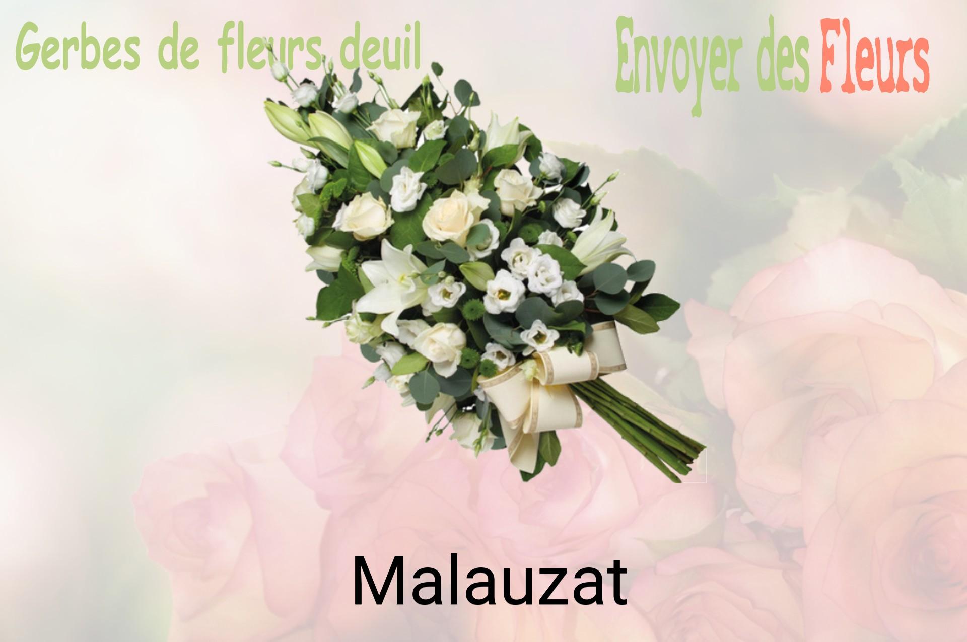 Gerbe de fleurs de deuil livrée à Malauzat